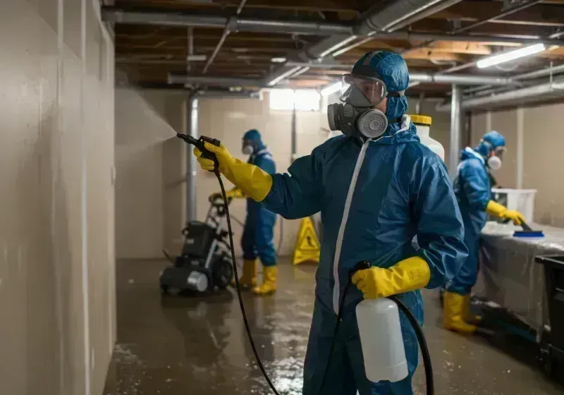 Basement Sanitization and Antimicrobial Treatment process in Morgan Hill, CA